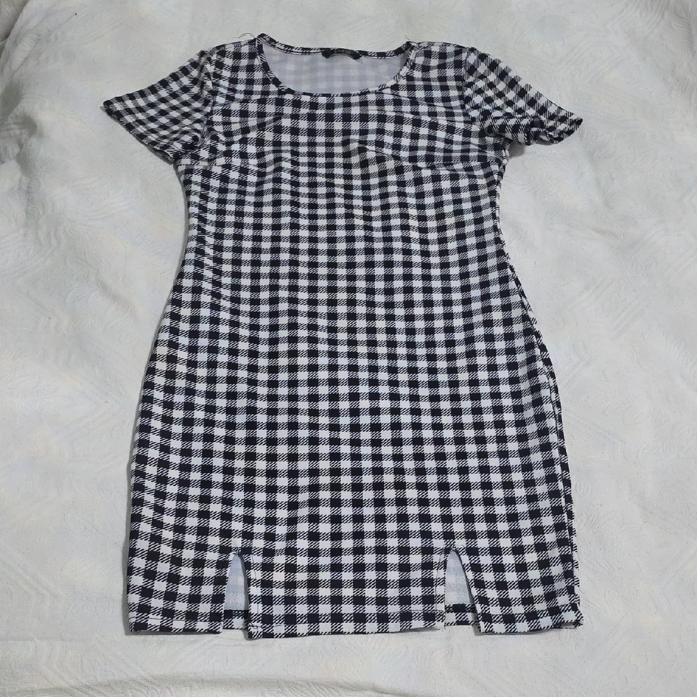 Black and White Checkered Dress